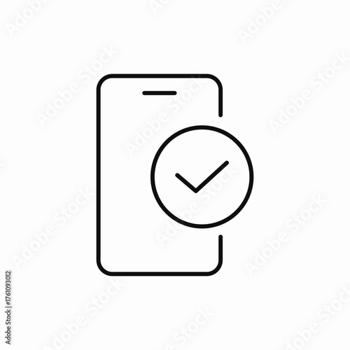 phone check mark icon sign vector