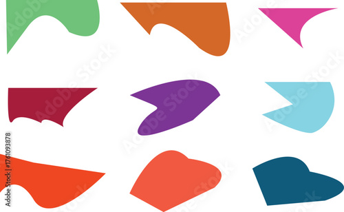 Abstract Colorful Shapes Pattern on White Background Creative Design Elements Collection