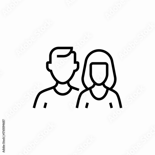 man woman parents icon sign vector