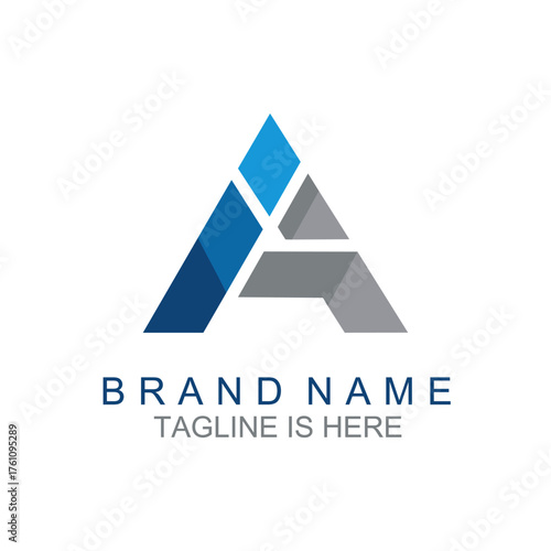 Letter A logo icon design template elements
