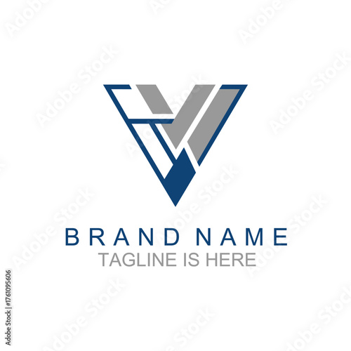 Letter V logo icon design template elements