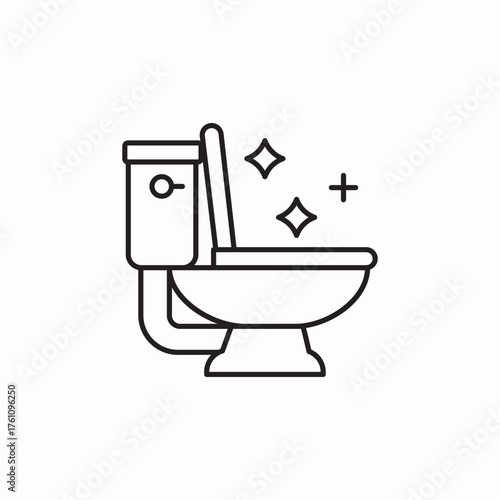 clean toilet icon sign vector
