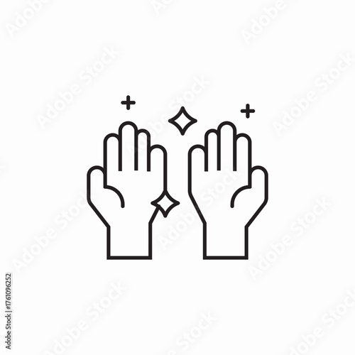 cleand hands icon sign vector