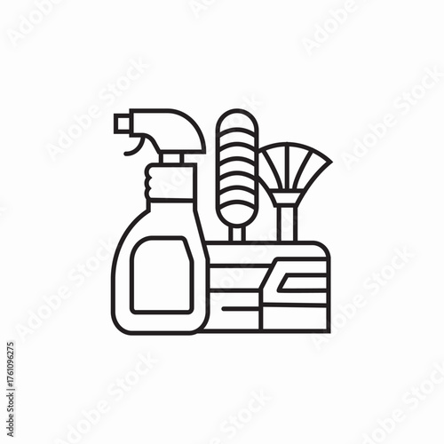 cleaning detergents icon sign vector