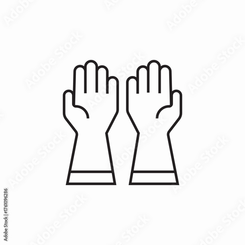cleaning gloves icon sign vector