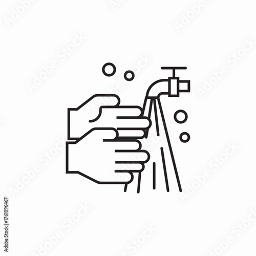 hand wash hygiene icon sign vector