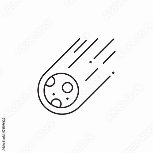 meteorite asteroid icon sign vector