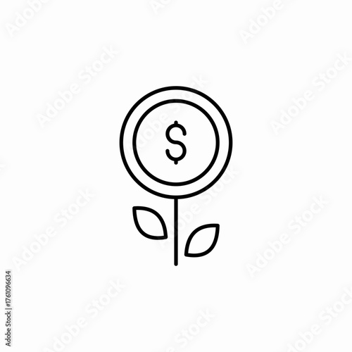 money plant icon sign vector