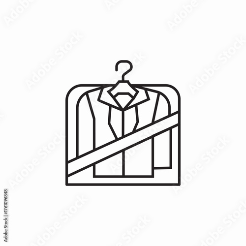 suit cover laundry icon sign vector