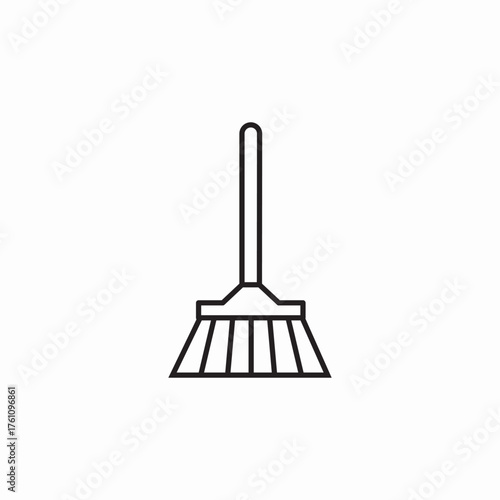 sweep broom icon sign vector