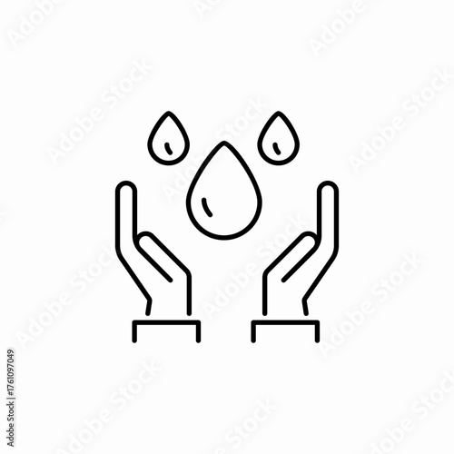 water care environment icon sign vector