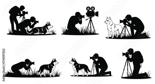 Photographers capturing the essence of canine companions in natural settings.