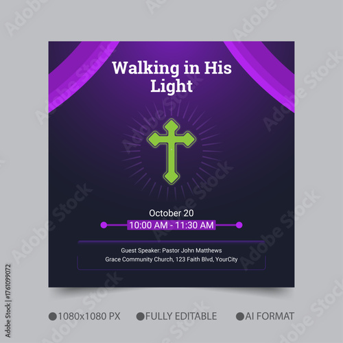 Church Event Social Media Banner Template