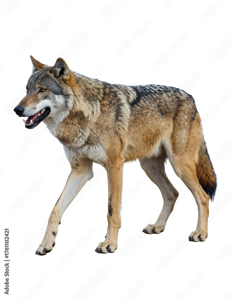 Obraz premium Gray wolf in profile