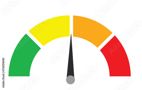 Colorful gauge scale. vector illustration