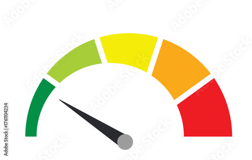 Colorful gauge scale. vector illustration