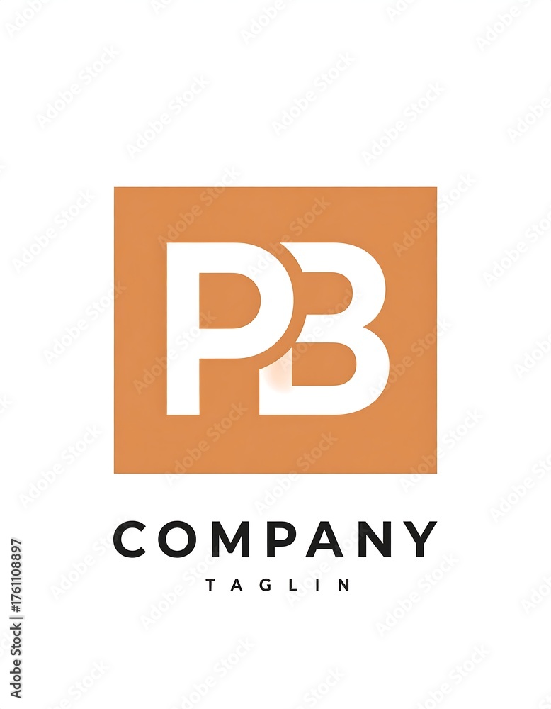 Obraz premium Square logo with initials