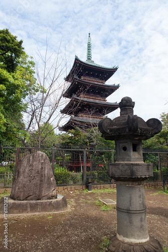 Pagoda of Kan´ei-ji temple Tokyo Japan