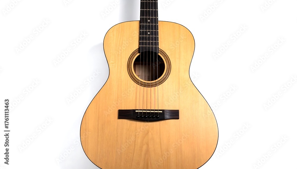 Obraz premium Light wooden acoustic guitar