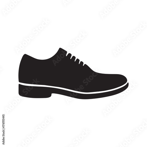 Classic Men's Oxford Shoe Silhouette A Stylish Vector Design for Footwear and Fashion