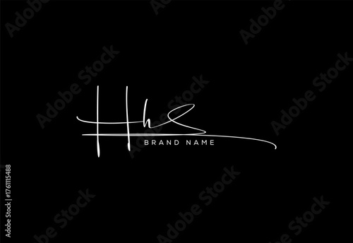 HH letter beauty cursive handwriting logo. vector logo| abstract logo| minimalist logo| brand identity| calligraphy design.