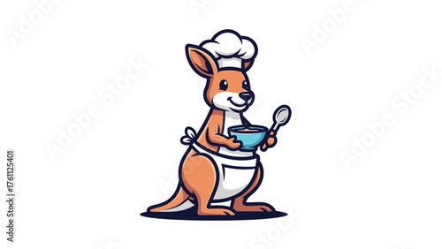 Cute Kangaroo Chef Mascot