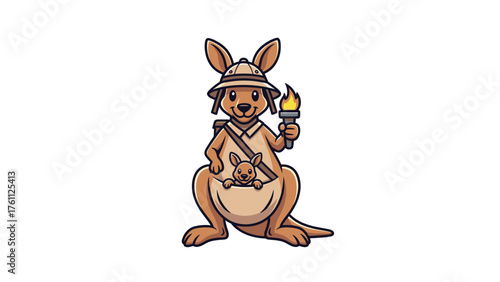 Cute Kangaroo  Mascot