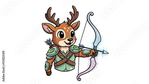 Cute Deer Archer Mascot