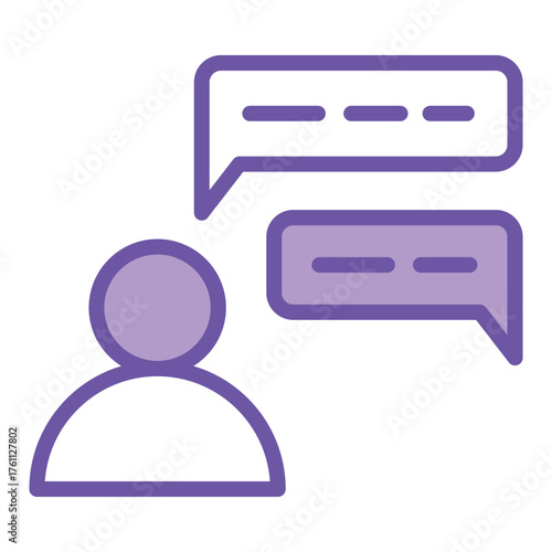 Active conversation, rapid chat exchange, or multi-topic discussion icon