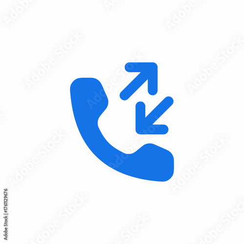 incoming and outgoing calls phone icon sign vector