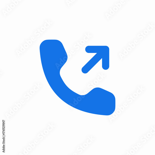 outgoing call phone icon sign vector