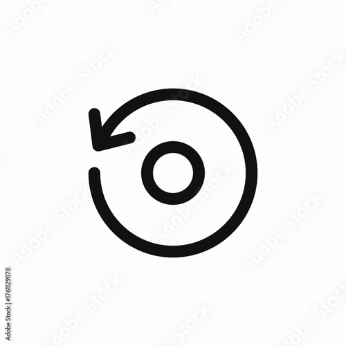rotate tool icon sign vector