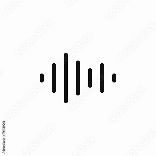 voice message waves icon sign vector