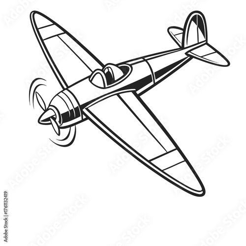 Minimal Black and White Paper Airplane Send Icon Vector