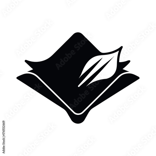 Napkin Black Silhouette Vector Artwork
