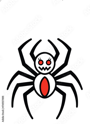 spider on a white background for Halloween