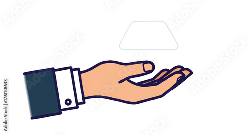5.  **hand reaching for object outline icon vector full color**
