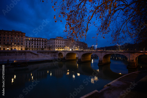 Canvas Print Sunset Skyline of Rome