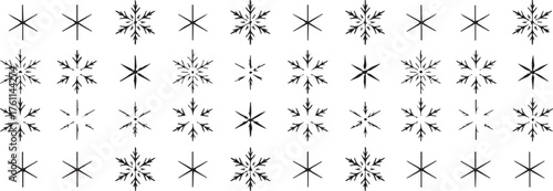 Snowflakes Seamless Pattern Winter Holiday Background
