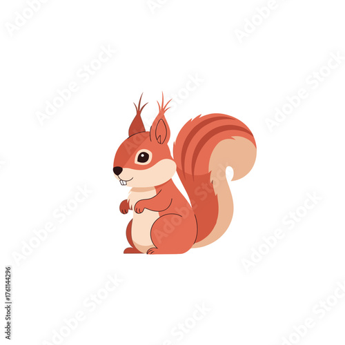 Adorable Cartoon Squirrel Illustration Perfect for Nature & Animal-Themed Designs & Projects