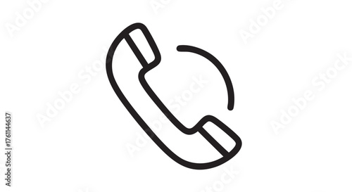 Vector art of ringing phone icon, indicating an incoming call