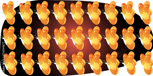 burning match on black background