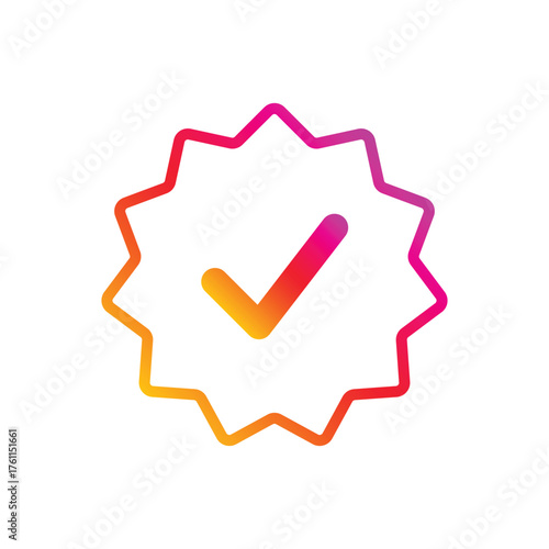 Verification badge icon. Approval symbol modern, simple, vector, icon for website design, mobile app, ui. Vector Illustration