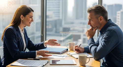 A legal professional giving advice to a small business owner