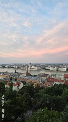 Wallpaper Mural Scenic cityscape of Budapest, Hungary with famous landmarks and evening lights. Beautiful travel destination view ideal for tourism, architecture, and urban photography concepts. Torontodigital.ca