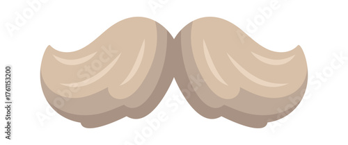 Lush grey-haired gentleman moustaches cartoon