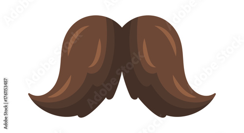Vintage moustache cartoon masculinity symbol