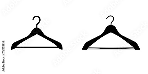 Hangers in contrasting styles showcase versatility in clothing organization and storage