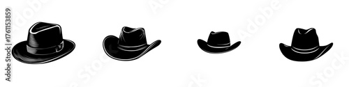 Variety of cowboy hats displayed in different styles and sizes suitable for diverse occasions and preferences