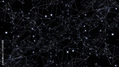 Plexus lines and dots network connection digital technology background